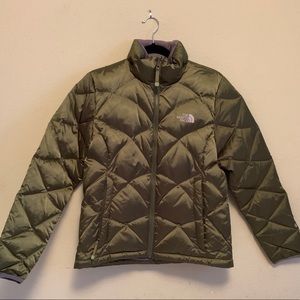 The North Face Olive Puffer Jacket